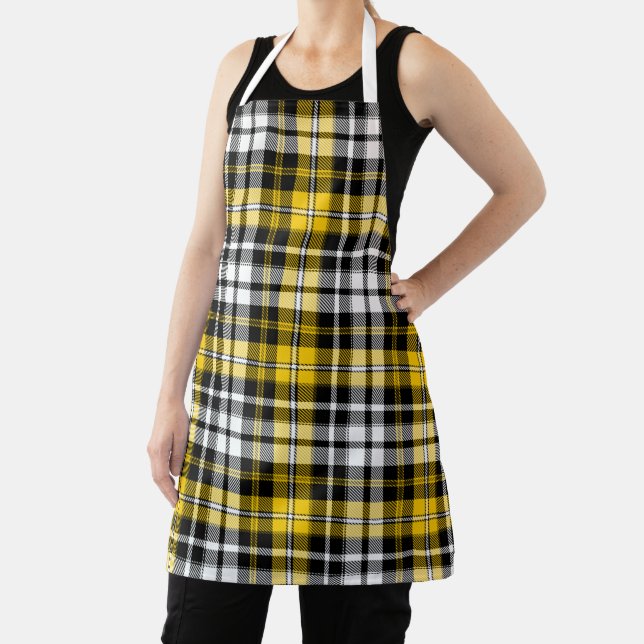Tablier Yellow Black White Plaid Tartan Pattern Design  (Insitu)