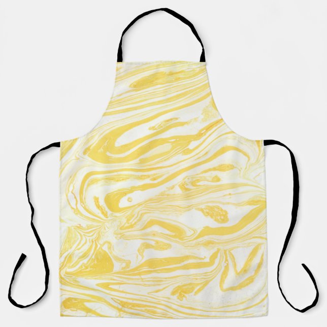 Tablier Yellow marble texture. Hand drawn (Recto)