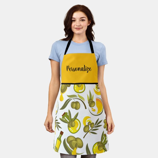 Tablier Yellow Olive Oil Apron (Porté)