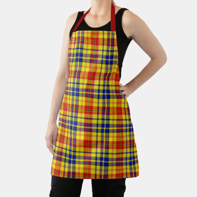 Tablier Yellow Red Blue Plaid Tartan Design  (Insitu)