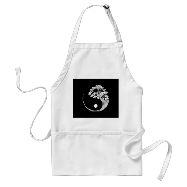Tablier Yin Yang Bonsai Tree Japonais Bouddhiste Zen (Devant)