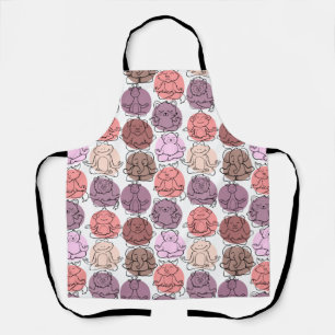 Tablier Yoga pose motif Yoga sans couture motif 31