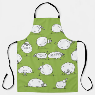 Tablier Yoga Sheep : Whimsical Sketch Fun.