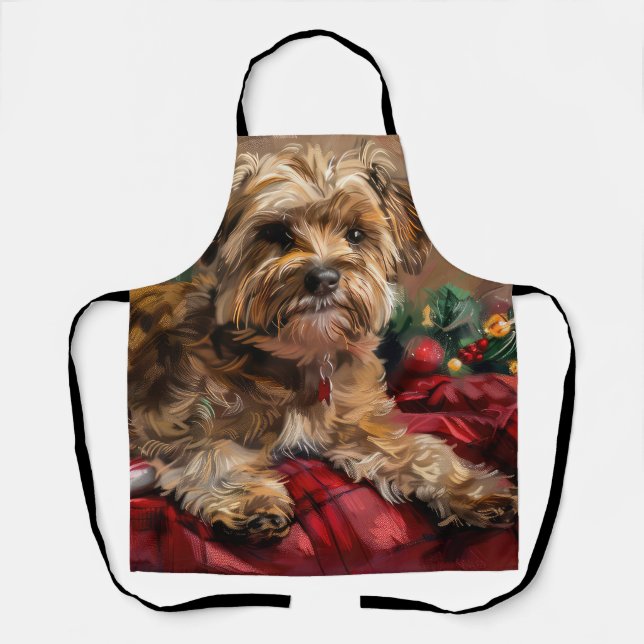 Tablier Yorkipoo Fête de Noël Festive (Recto)