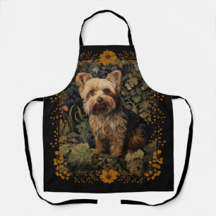 Tablier Yorkshire Terrier ou Yorkie William Morris Style