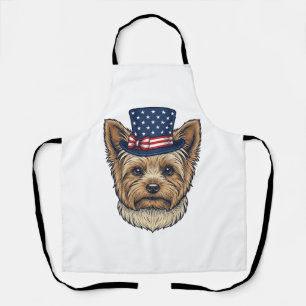 Tablier Yorkshire Terrier Patriotique Vintage