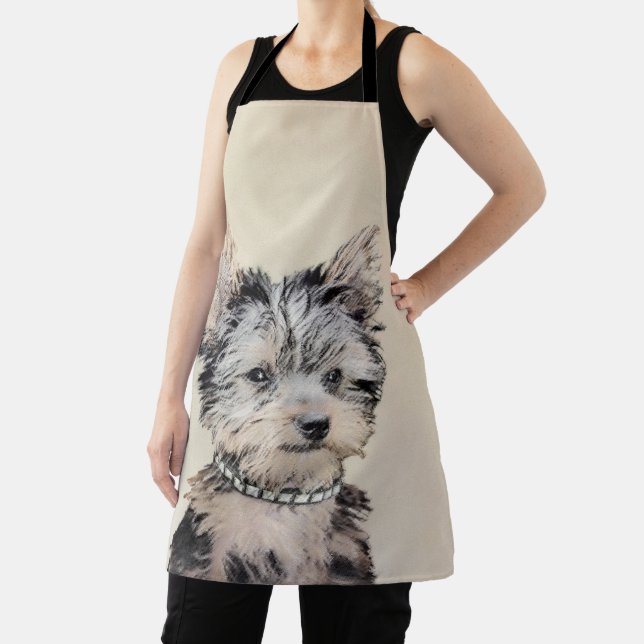 Tablier Yorkshire Terrier Puppy Peinture Chien original (Insitu)