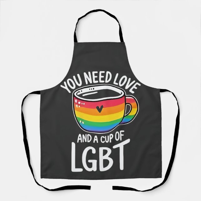 Tablier You Need Love and a Cup of LGBT Pride Moth 2025 (Recto)
