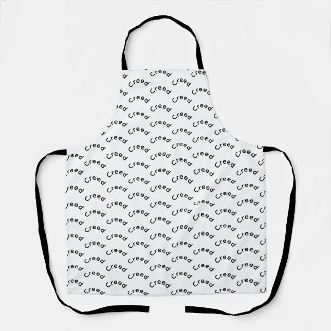 Tablier Your name Apron in Black and White (Recto)