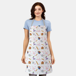 Tablier Yum Yum Morning Breakfast Pattern Apron