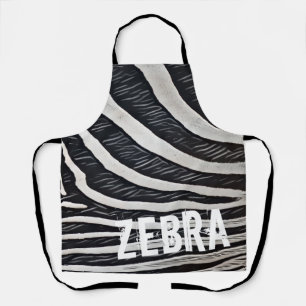 Tablier Zebra Fur noir et blanc Design pour Amoureux des a