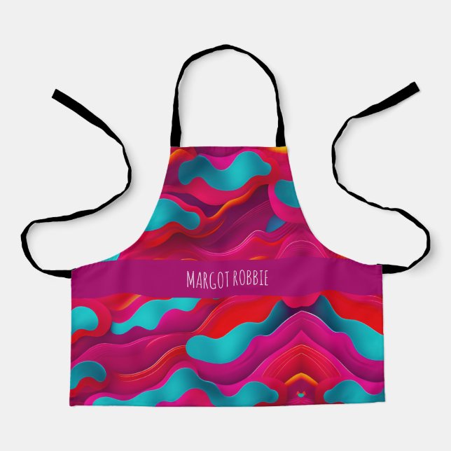 Tablier Zebra Strids vagues Motif arc-en-ciel de la Marine (Recto)