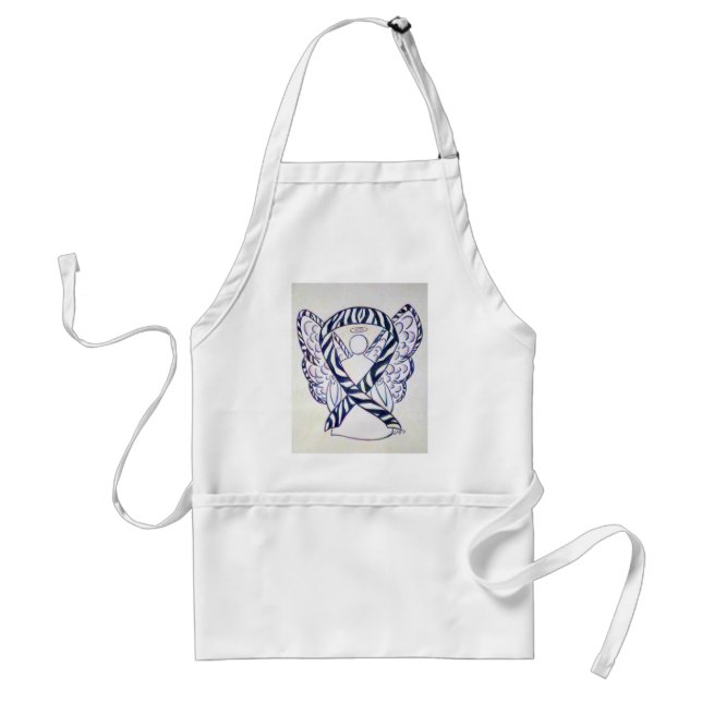 Tablier Zebra Stripe Awareness Ribbon Angel Art Apron (Devant)