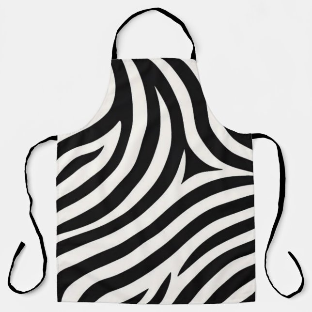 Tablier Zebra Stripes Impression moderne (Recto)