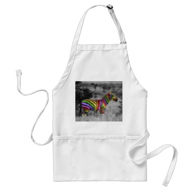 Tablier Zèbre d'arc-en-ciel (Devant)