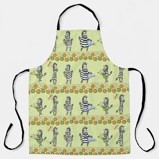 Tablier Zèbres et fruits Motif sans couture (Recto)