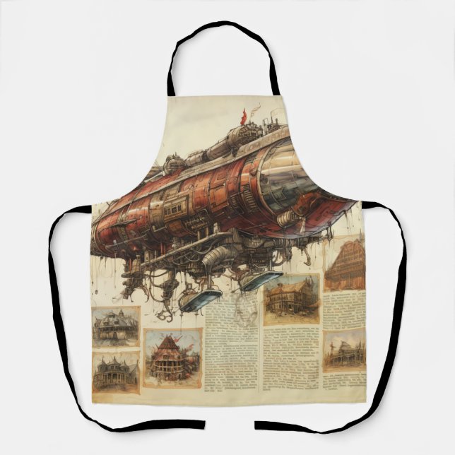 Tablier Zeppelin Steampunk vintage (11) (Recto)