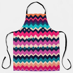Tablier Zigzag Chevron Design Motif coloré