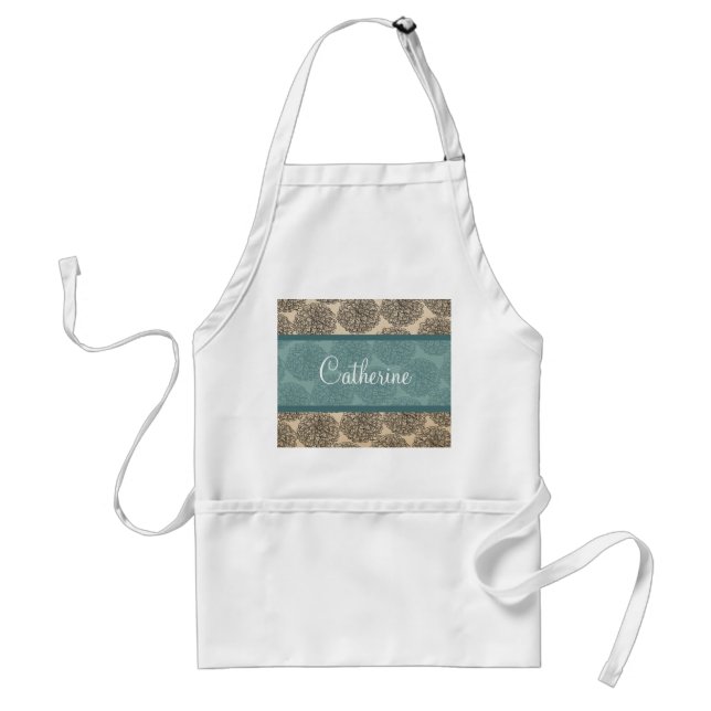 Tablier Zinnia Apron Vintage turquoise (Devant)
