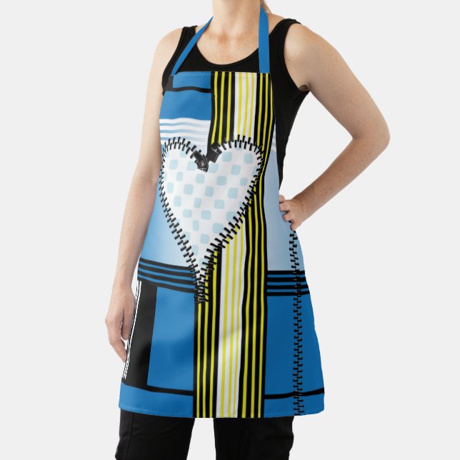 Tablier Zipper a souligné le coeur (Insitu)