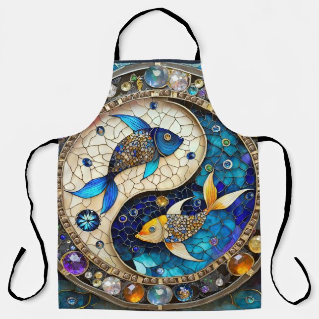 Tablier Zodiaque - Poissons Yin et Yang (Recto)
