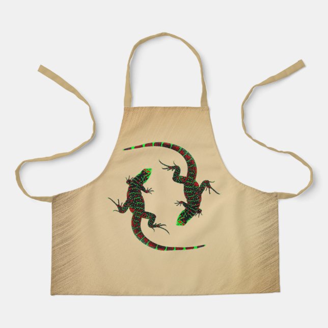 Tablier Zona Rustique Yin Yang Lizards (Recto)