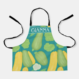 Tablier Zucchini Pastel Coloré Motif personnalisé