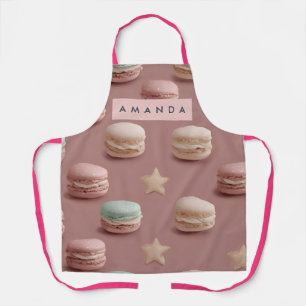 Tabliers à motif macaron pastel chic personnalisé