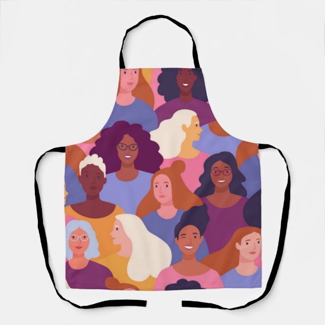 Tabliers à motif rétro Femmes du monde (Recto)
