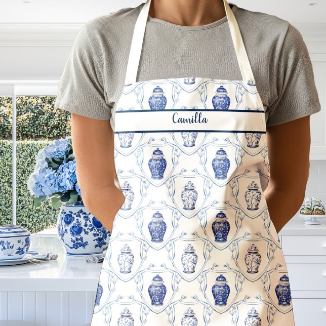 Tabliers à motifs de pots à gingembre en chinoiser (Ginger Jar Apron)
