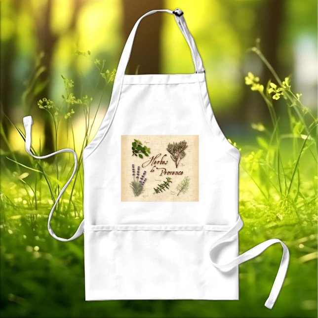 Tabliers aux Herbes de Provence (Herbes de Provence Apron. Cook with Rosemary, Thyme, Oregano, Lavender and Fennel.)