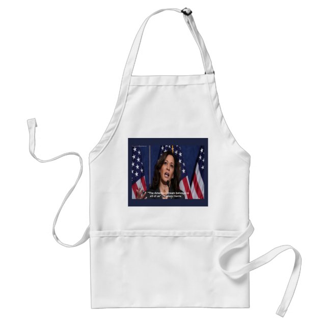 Tabliers avec citation de Kamala Harris & Rêve Amé (Devant)