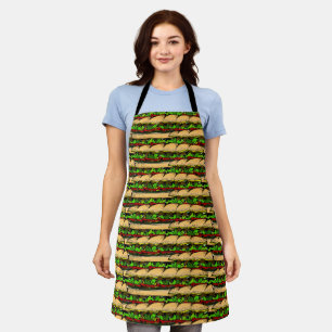 Tabliers avec impression de sandwich Hoagie partou