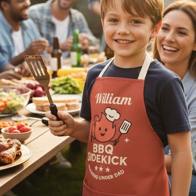 Tabliers avec nom personnalisé BBQ Sidekick Enfant (Créateur téléchargé)