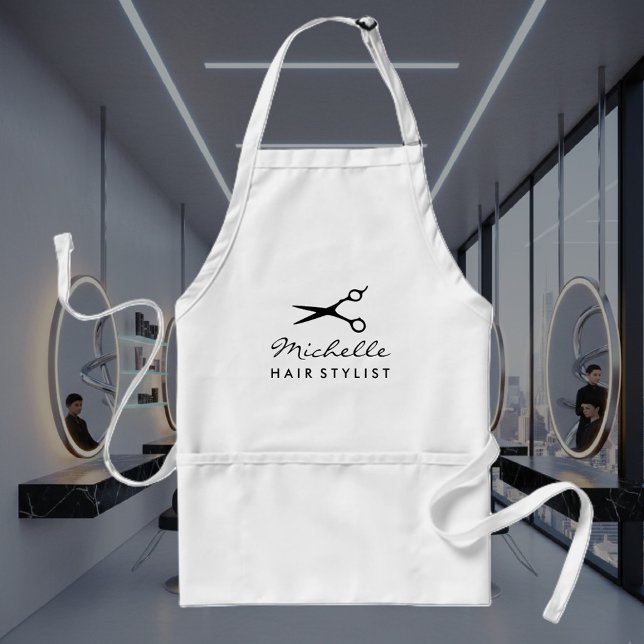 Tabliers blancs pour coiffeur de salon de coiffure (Hair salon apron)