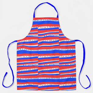 Tabliers Cercles Rayures Rouge Blanc Bleu