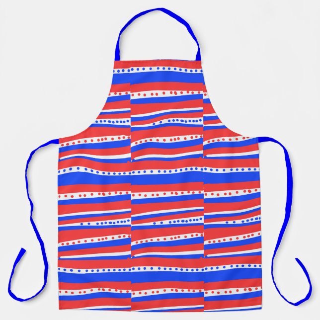 Tabliers Cercles Rayures Rouge Blanc Bleu (Recto)