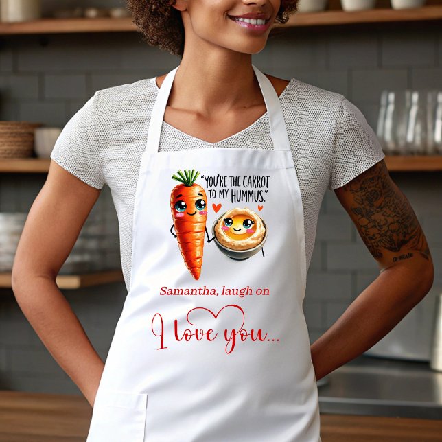 Tabliers de cadeau d'amour personnalisés Citations (Personalized Love Gift Apron Cartoon Food Quotes)