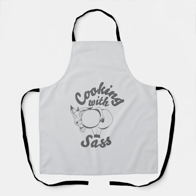 tabliers de cuisine avec sass gris doux (Recto)
