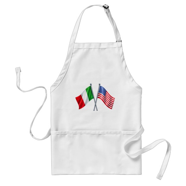 Tabliers de cuisine drapeau Italie États-Unis (Devant)