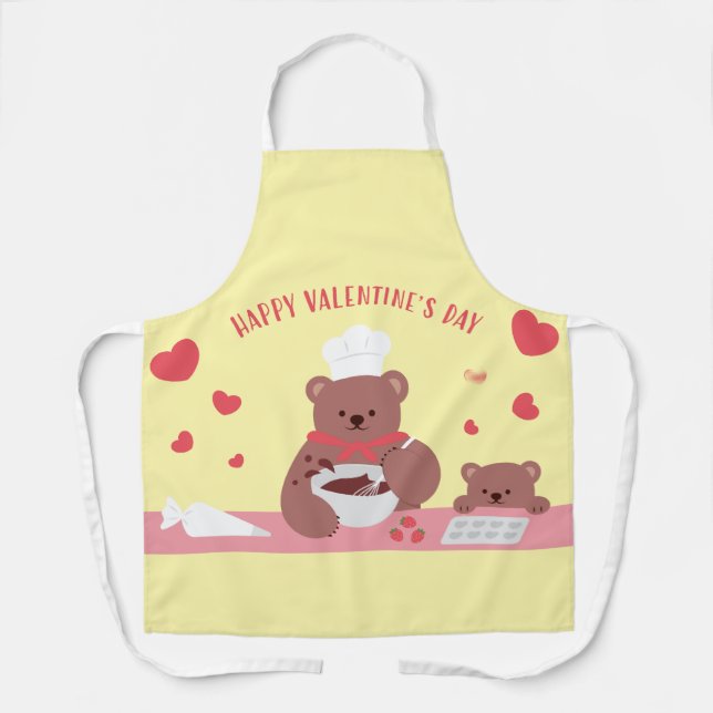Tabliers de cuisine Ours de la Saint-Valentin (Recto)