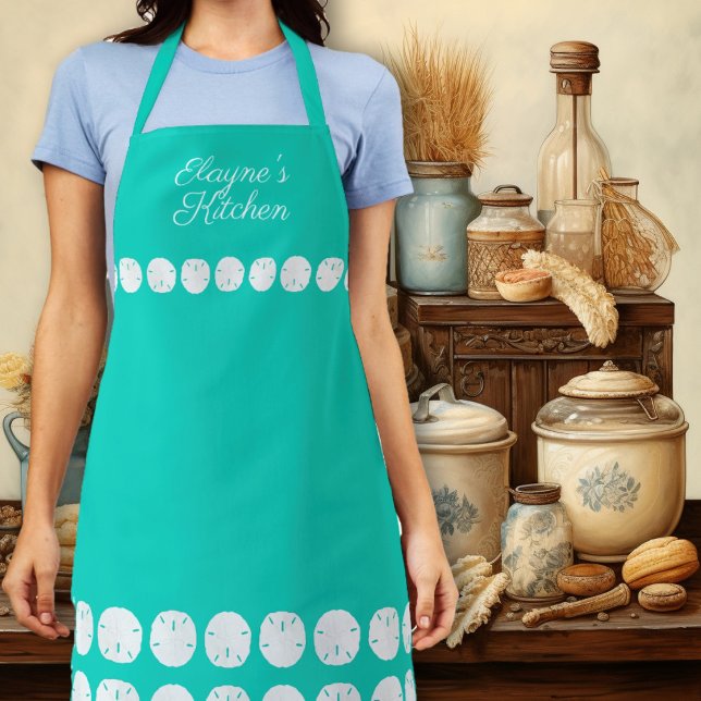 Tabliers de cuisine turquoise personnalisés Dollar (Créateur téléchargé)