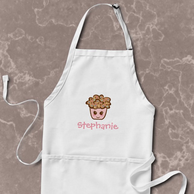 Tabliers de cupcakes Kawaii personnalisés avec nom (Personalized Kawaii Cupcake Apron 🍰)