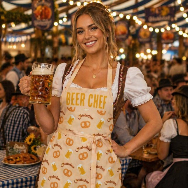 Tabliers de fête à motif de bière et de bretzel pe (Créateur téléchargé)