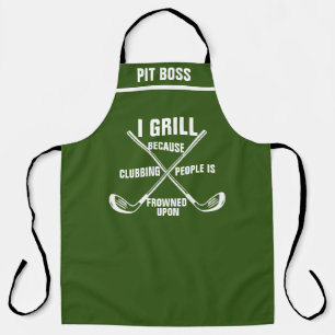 Tabliers de golf personnalisés, Funny Grill Barbec