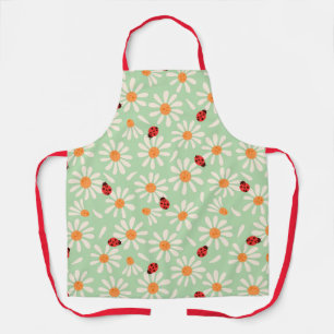 Tabliers de Maman avec coccinelles et marguerites
