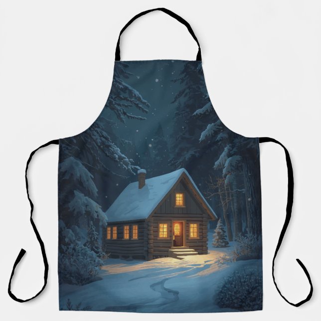 Tabliers de nuit de cabane enneigée  (Recto)
