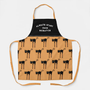 Tabliers drôles d'Halloween chat noir