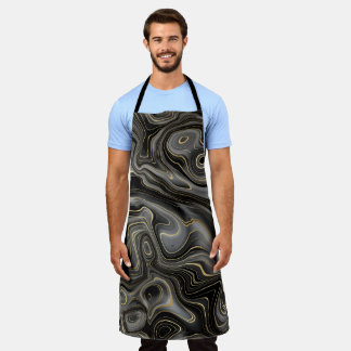 Tabliers en marbre gris et noir