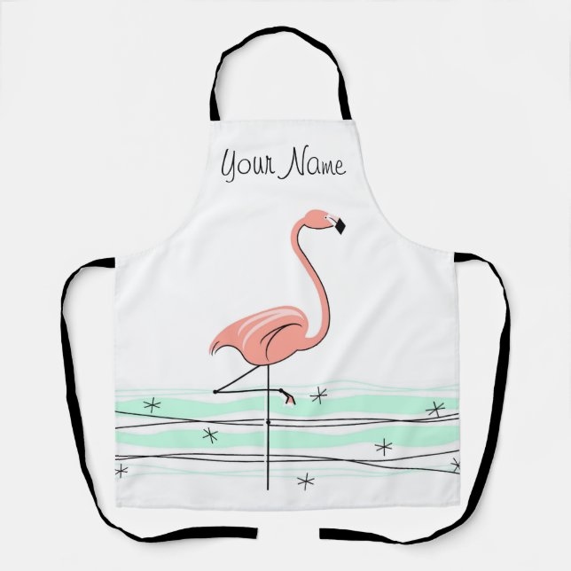 Tabliers Flamingo Ocean nom partout (Recto)